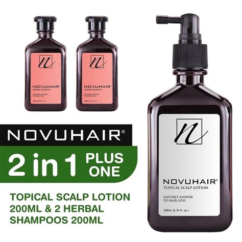 Novuhair Shampoo & Topical Scalp Lotion .